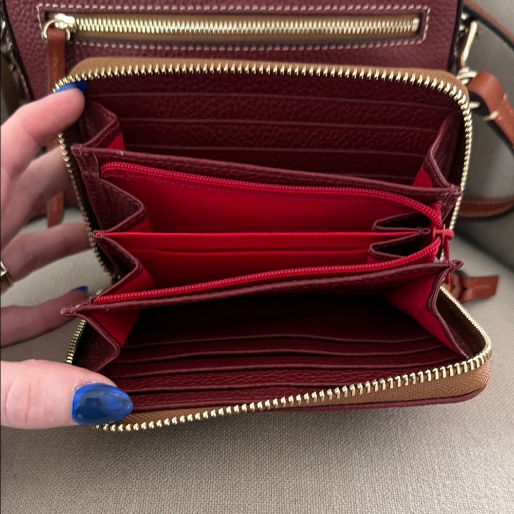 Dooney & Bourke Burgundy Crossbody Bag - Picture 5 of 8